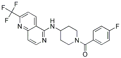 N-[1-(4-FLUOROBENZOYL)PIPERIDIN-4-YL]-2-(TRIFLUOROMETHYL)-1,6-NAPHTHYRIDIN-5-AMINE 结构式