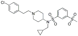 N-(1-[2-(4-CHLOROPHENYL)ETHYL]PIPERIDIN-4-YL)-N-(CYCLOPROPYLMETHYL)-3-(METHYLSULFONYL)BENZENESULFONAMIDE 结构式