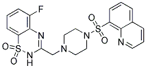 5-FLUORO-3-([4-(QUINOLIN-8-YLSULFONYL)PIPERAZIN-1-YL]METHYL)-2H-1,2,4-BENZOTHIADIAZINE 1,1-DIOXIDE 结构式