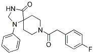 8-[(4-FLUOROPHENYL)ACETYL]-1-PHENYL-1,3,8-TRIAZASPIRO[4.5]DECAN-4-ONE 结构式