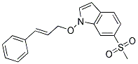 6-(METHYLSULPHONYL)-1-[(1-PHENYLPROPEN-3-YL)OXY]INDOLE 结构式