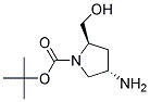 (2R,4S)-1-BOC-2-HYDROXYMETHYL-4-AMINO PYRROLIDINE 结构式