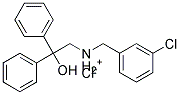 N-(3-CHLOROBENZYL)-2-HYDROXY-2,2-DIPHENYL-1-ETHANAMINIUM CHLORIDE 结构式
