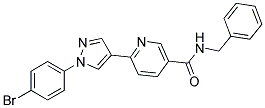 N-BENZYL-6-[1-(4-BROMOPHENYL)-1H-PYRAZOL-4-YL]NICOTINAMIDE 结构式