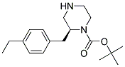 (S)-2-(4-ETHYL-BENZYL)-PIPERAZINE-1-CARBOXYLIC ACID TERT-BUTYL ESTER 结构式