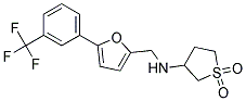 N-((5-[3-(TRIFLUOROMETHYL)PHENYL]-2-FURYL)METHYL)TETRAHYDROTHIOPHEN-3-AMINE 1,1-DIOXIDE 结构式