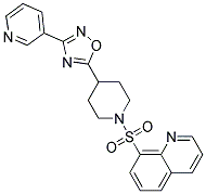 8-([4-(3-PYRIDIN-3-YL-1,2,4-OXADIAZOL-5-YL)PIPERIDIN-1-YL]SULFONYL)QUINOLINE 结构式