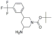 TERT-BUTYL 3-AMINO-5-(3-(TRIFLUOROMETHYL)PHENYL)PIPERIDINE-1-CARBOXYLATE 结构式