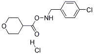 4-(4-CHLORO-BENZYLAMINO)-TETRAHYDRO-PYRAN-4-CARBOXYLIC ACID HYDROCHLORIDE 结构式