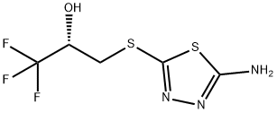 (2S)-3-[(5-Amino-1,3,4-thiadiazol-2-yl)sulfanyl]-1,1,1-trifluoro-2-propanol 结构式