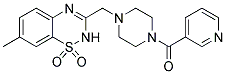 7-METHYL-3-([4-(PYRIDIN-3-YLCARBONYL)PIPERAZIN-1-YL]METHYL)-2H-1,2,4-BENZOTHIADIAZINE 1,1-DIOXIDE 结构式