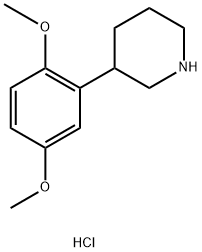 3-(2,5-DIMETHOXYPHENYL)PIPERIDINE HYDROCHLORIDE 结构式