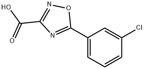 5-(3-氯苯基)-1,2,4-噁二唑-3-羧酸 结构式