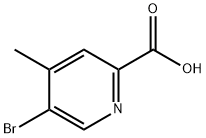 5-溴-4-甲基吡啶-2-甲酸 结构式