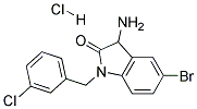 3-AMINO-5-BROMO-1-(3-CHLORO-BENZYL)-1,3-DIHYDRO-INDOL-2-ONE HYDROCHLORIDE 结构式