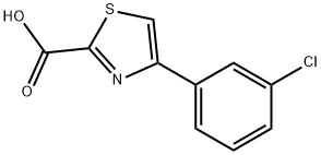 4-(3-氯苯基)噻唑-2-甲酸 结构式