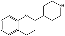 4-[(2-ETHYLPHENOXY)METHYL]PIPERIDINE 结构式