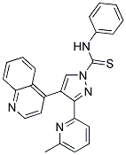 3-(6-METHYLPYRIDIN-2-YL)-1-PHENYLTHIOCARBAMOYL-4-QUINOLIN-4-YLPYRAZOLE 结构式