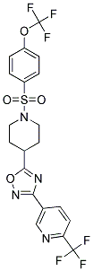 5-[5-(1-([4-(TRIFLUOROMETHOXY)PHENYL]SULFONYL)PIPERIDIN-4-YL)-1,2,4-OXADIAZOL-3-YL]-2-(TRIFLUOROMETHYL)PYRIDINE 结构式