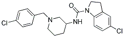 5-CHLORO-N-[1-(4-CHLOROBENZYL)PIPERIDIN-3-YL]INDOLINE-1-CARBOXAMIDE 结构式