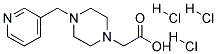 (4-Pyridin-3-ylmethyl-piperazin-1-yl)-acetic acid trihydrochloride 结构式