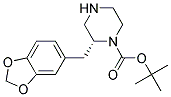 (R)-2-BENZO[1,3]DIOXOL-5-YLMETHYL-PIPERAZINE-1-CARBOXYLIC ACID TERT-BUTYL ESTER 结构式