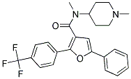 N-Methyl-N-(1-methylpiperidin-4-yl)-5-phenyl-2-(4-(trifluoromethyl)phenyl)furan-3-carboxamide 结构式