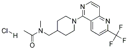 N-METHYL-N-((1-[2-(TRIFLUOROMETHYL)-1,6-NAPHTHYRIDIN-5-YL]PIPERIDIN-4-YL)METHYL)ACETAMIDE HYDROCHLORIDE 结构式