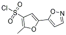 5-ISOXAZOL-5-YL-2-METHYLFURAN-3-SULFONYL CHLORIDE 结构式