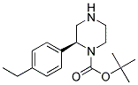 (S)-2-(4-ETHYL-PHENYL)-PIPERAZINE-1-CARBOXYLIC ACID TERT-BUTYL ESTER 结构式