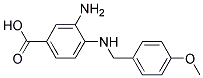 3-AMINO-4-(4-METHOXY-BENZYLAMINO)-BENZOIC ACID 结构式