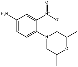 4-(2,6-DIMETHYLMORPHOLIN-4-YL)-3-NITROANILINE 结构式
