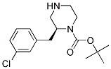 (S)-2-(3-CHLORO-BENZYL)-PIPERAZINE-1-CARBOXYLIC ACID TERT-BUTYL ESTER 结构式