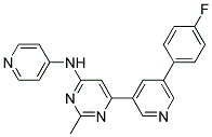 6-[5-(4-FLUOROPHENYL)PYRIDIN-3-YL]-2-METHYL-N-PYRIDIN-4-YLPYRIMIDIN-4-AMINE 结构式