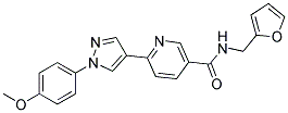 N-(2-FURYLMETHYL)-6-[1-(4-METHOXYPHENYL)-1H-PYRAZOL-4-YL]NICOTINAMIDE 结构式