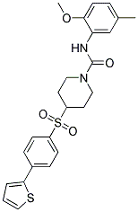 N-(2-METHOXY-5-METHYLPHENYL)-4-([4-(2-THIENYL)PHENYL]SULFONYL)PIPERIDINE-1-CARBOXAMIDE 结构式