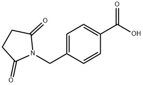 4-[(2,5-二氧代吡咯烷-1-基)甲基]苯甲酸 结构式