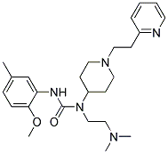 N-[2-(DIMETHYLAMINO)ETHYL]-N'-(2-METHOXY-5-METHYLPHENYL)-N-[1-(2-PYRIDIN-2-YLETHYL)PIPERIDIN-4-YL]UREA 结构式