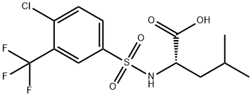 ((4-CHLORO-3-(TRIFLUOROMETHYL)PHENYL)SULFONYL)LEUCINE 结构式
