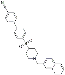 4'-([1-(2-NAPHTHYLMETHYL)PIPERIDIN-4-YL]SULFONYL)BIPHENYL-4-CARBONITRILE 结构式