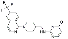 4-METHOXY-N-((1-[2-(TRIFLUOROMETHYL)-1,6-NAPHTHYRIDIN-5-YL]PIPERIDIN-4-YL)METHYL)PYRIMIDIN-2-AMINE 结构式