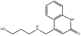 4-[(3-Hydroxy-propylamino)-methyl]-quinolin-2-ol 结构式