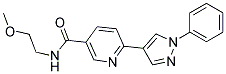 N-(2-METHOXYETHYL)-6-(1-PHENYL-1H-PYRAZOL-4-YL)NICOTINAMIDE 结构式