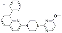 8-(2-FLUOROPHENYL)-2-[4-(4-METHOXYPYRIMIDIN-2-YL)PIPERAZIN-1-YL]QUINOLINE 结构式