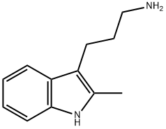 3-(2-甲基-1H-吲哚-3-基)丙烷-1-胺 结构式