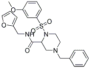 4-BENZYL-N-(2-FURYLMETHYL)-1-[(3-METHOXYPHENYL)SULFONYL]PIPERAZINE-2-CARBOXAMIDE 结构式