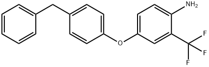 4-(4-BENZYLPHENOXY)-2-(TRIFLUOROMETHYL)ANILINE 结构式