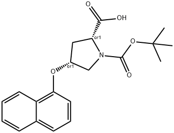 (2S,4S)-1-(TERT-BUTOXYCARBONYL)-4-(1-NAPHTHYLOXY)-2-PYRROLIDINECARBOXYLIC ACID 结构式