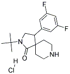 2-TERT-BUTYL-4-(3,5-DIFLUOROPHENYL)-2,8-DIAZASPIRO[4.5]DECAN-1-ONE HYDROCHLORIDE 结构式