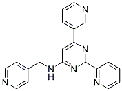 2-PYRIDIN-2-YL-6-PYRIDIN-3-YL-N-(PYRIDIN-4-YLMETHYL)PYRIMIDIN-4-AMINE 结构式